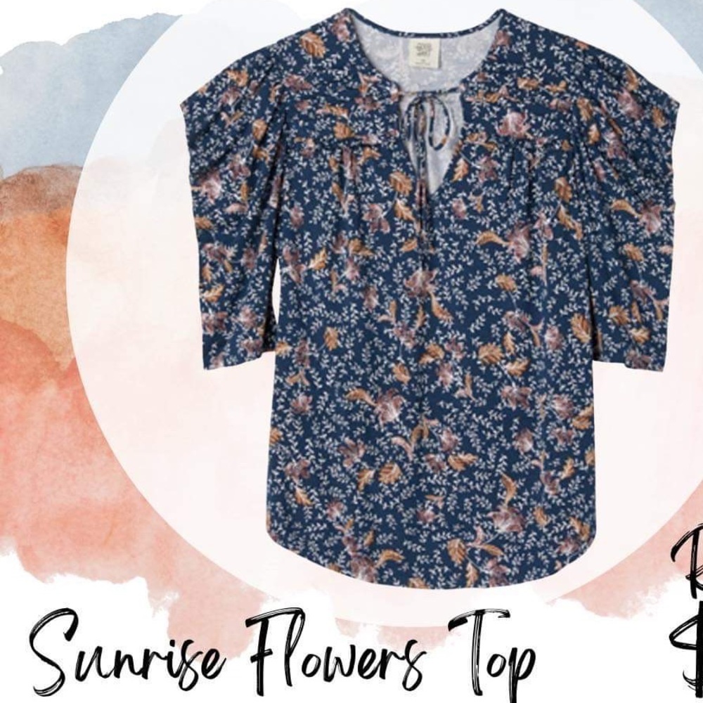 Sunrise Flowers Top